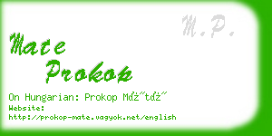 mate prokop business card